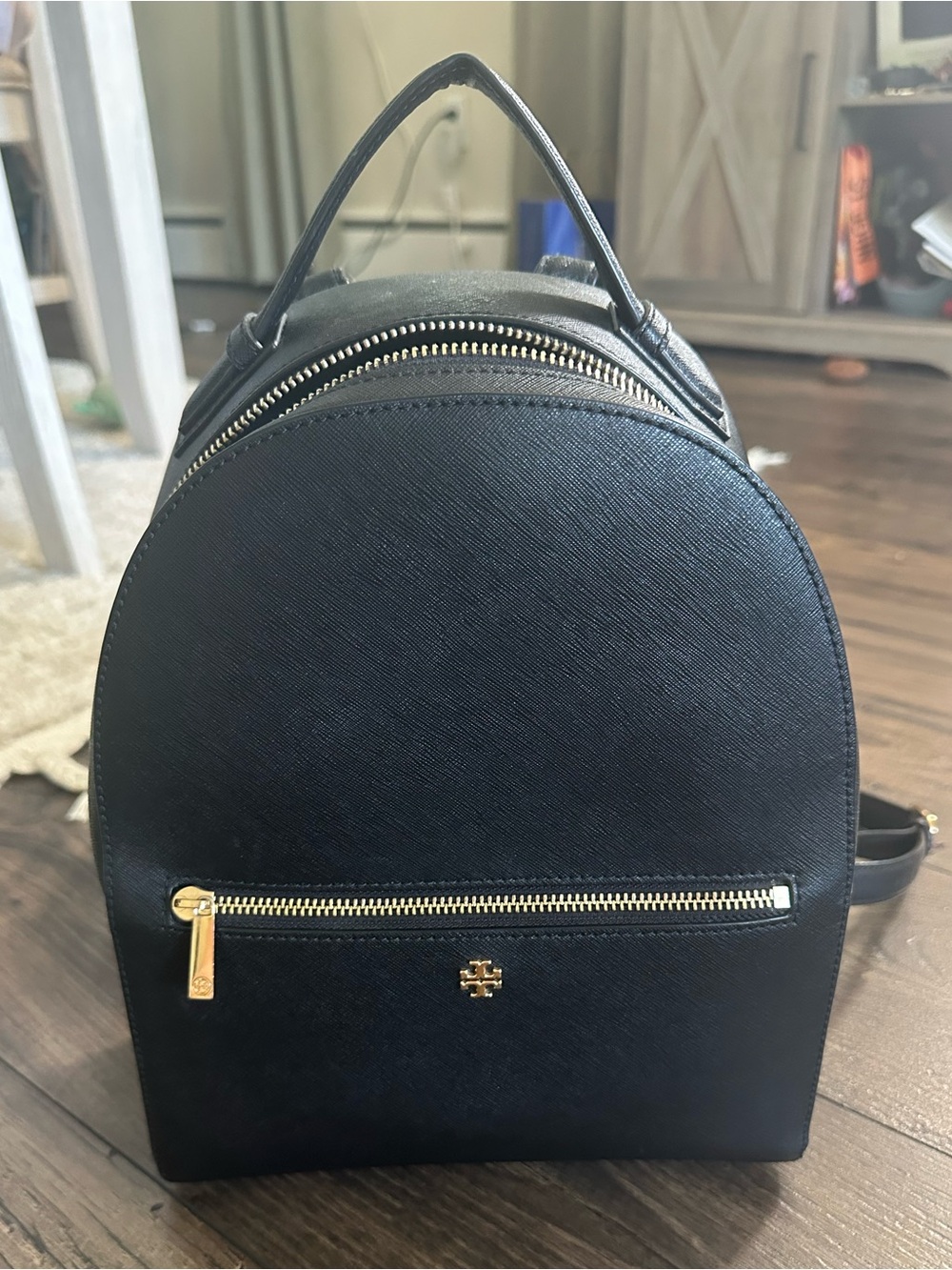 Tory Burch Black Emerson Backpack - Gold Hardware - Like New